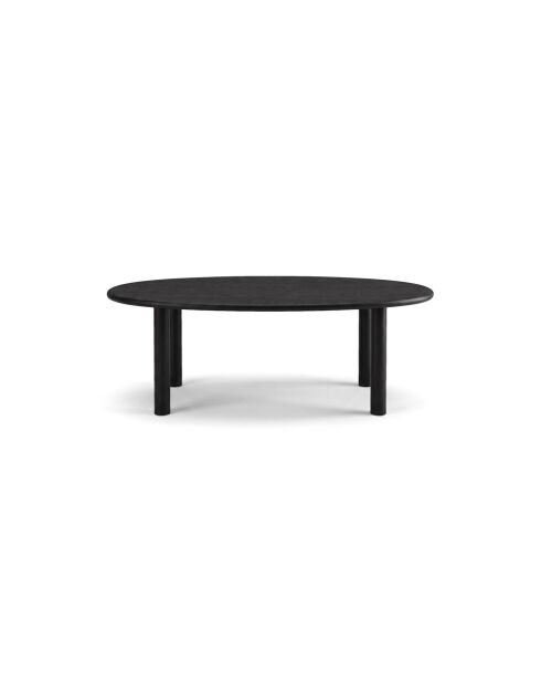 Table à manger en bois Flavia 6 places chêne noir - 180 x 100 x 76 cm