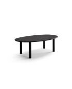 Table à manger en bois Flavia 6 places chêne noir - 180 x 100 x 76 cm