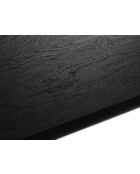 Table à manger en bois Flavia 6 places chêne noir - 180 x 100 x 76 cm