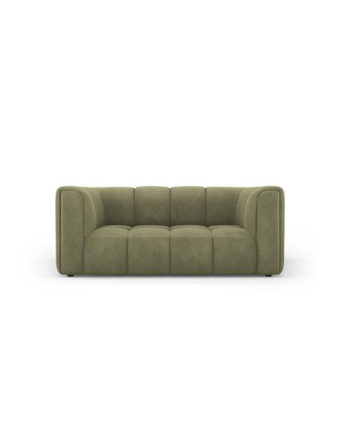 Canapé en chenille Francesca 2 places vert clair - 166 x 96 x 70 cm