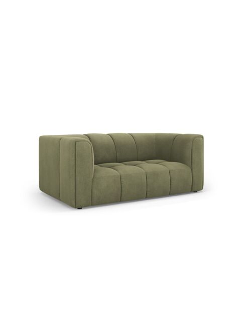 Canapé en chenille Francesca 2 places vert clair - 166 x 96 x 70 cm