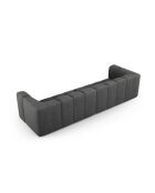 Francesca 4-zitsbank in donkergrijze modulaire chenille - 286 x 96 x 70 cm