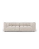 Canapé modulaire en chenille Francesca 3 places beige - 226 x 96 x 70 cm