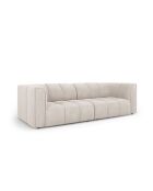 Canapé modulaire en chenille Francesca 3 places beige - 226 x 96 x 70 cm
