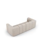 Canapé modulaire en chenille Francesca 3 places beige - 226 x 96 x 70 cm