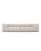 Francesca 4-zitsbank in beige modulaire chenille - 286 x 96 x 70 cm