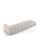 Francesca Beiges modulares Chenille-Sofa für 4 Personen, links, 293 x 96 x 70 cm
