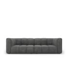 Francesca 3-zitsbank in donkergrijze modulaire chenille - 226 x 96 x 70 cm