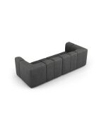 Francesca 3-zitsbank in donkergrijze modulaire chenille - 226 x 96 x 70 cm