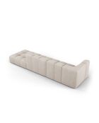 Canapé modulable droit en chenille Francesca 4 places beige - 293 x 96 x 70 cm