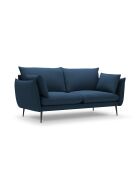 Canapé en tissu structuré Elio 2 places bleu - 158 x 100 x 97 cm