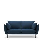 Canapé en tissu structuré Elio 2 places bleu - 158 x 100 x 97 cm