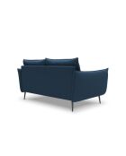 Canapé en tissu structuré Elio 2 places bleu - 158 x 100 x 97 cm