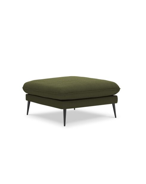 Pouf en tissu structuré Elio vert - 93 x 73 x 45 cm