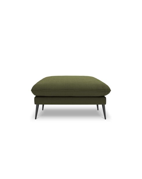 Pouf en tissu structuré Elio vert - 93 x 73 x 45 cm