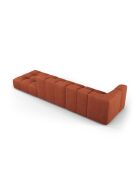 Francesca gerades, modulares Chenille-Sofa für 4 Personen, orange, 293 x 96 x 70 cm