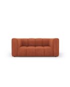 Canapé en chenille Francesca 2 places orange - 166 x 96 x 70 cm