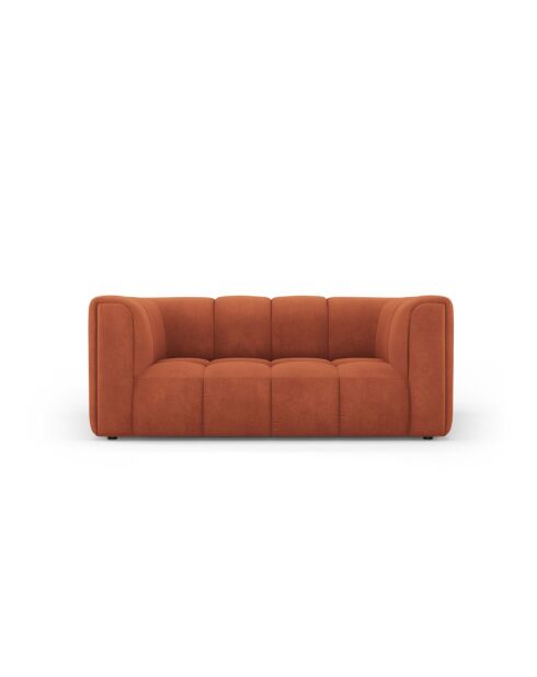Canapé en chenille Francesca 2 places orange - 166 x 96 x 70 cm