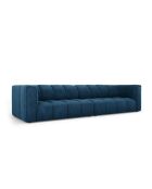 Modulares Chenille-Sofa Francesca für 4 Personen, königsblau, 286 x 96 x 70 cm