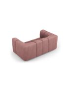 Canapé en chenille Francesca 2 places rose - 166 x 96 x 70 cm