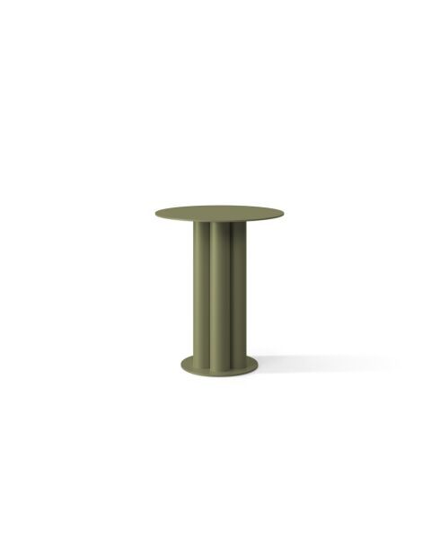 Table d'appoint en métal Mara vert mousse - 40 x 40 x 47 cm