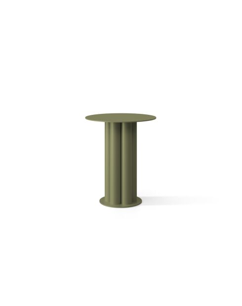 Table d'appoint en métal Mara vert mousse - 40 x 40 x 47 cm