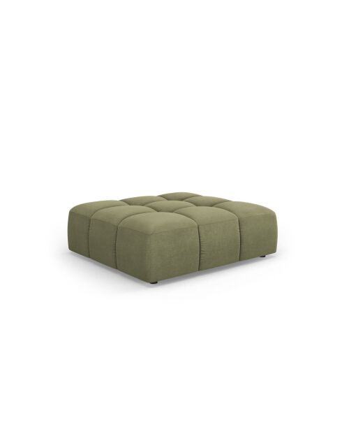 Pouf en chenille Francesca vert clair - 96 x 96 x 38 cm