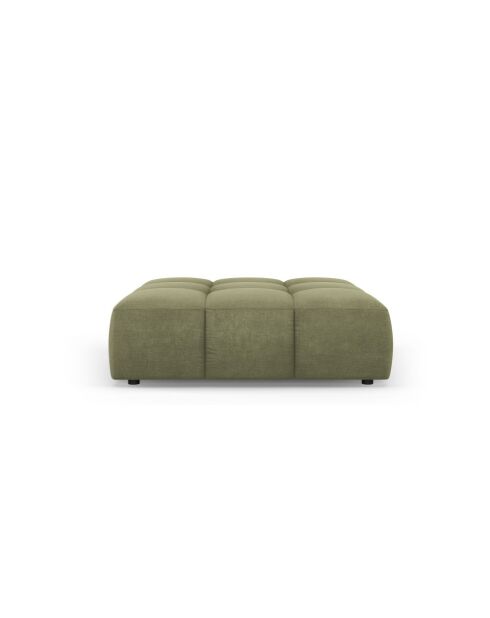 Pouf en chenille Francesca vert clair - 96 x 96 x 38 cm