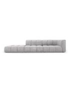Francesca 4-zits lichtgrijze 4-zits modulaire linkerbank in chenille - 293 x 96 x 70 cm
