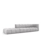 Francesca 4-zits lichtgrijze 4-zits modulaire linkerbank in chenille - 293 x 96 x 70 cm