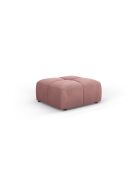 Pouf en chenille Francesca rose - 64 x 64 x 38 cm