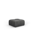 Pouf en chenille Francesca gris foncé - 64 x 64 x 38 cm