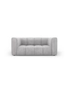 Canapé en chenille Francesca 2 places gris clair - 166 x 96 x 70 cm