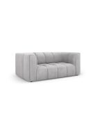 Canapé en chenille Francesca 2 places gris clair - 166 x 96 x 70 cm