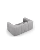 Canapé en chenille Francesca 2 places gris clair - 166 x 96 x 70 cm