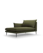 Méridienne gauche en tissu structuré Elio verte - 107 x 170 x 97 cm