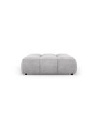 Pouf en chenille Francesca gris clair - 96 x 96 x 38 cm