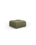 Pouf en chenille Francesca vert clair - 64 x 64 x 38 cm