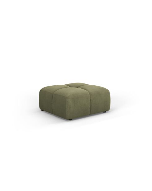 Pouf en chenille Francesca vert clair - 64 x 64 x 38 cm