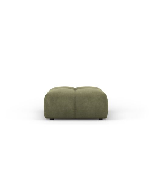 Pouf en chenille Francesca vert clair - 64 x 64 x 38 cm