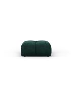 Pouf en chenille Francesca vert bouteille - 64 x 64 x 38 cm