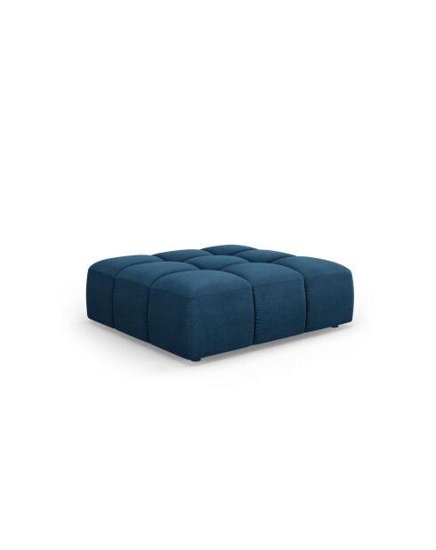 Pouf en chenille Francesca bleu roi - 96 x 96 x 38 cm