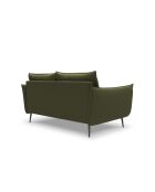 Canapé en tissu structuré Elio 2 places vert - 158 x 100 x 97 cm