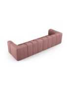 Canapé modulaire en chenille Francesca 4 places rose - 286 x 96 x 70 cm
