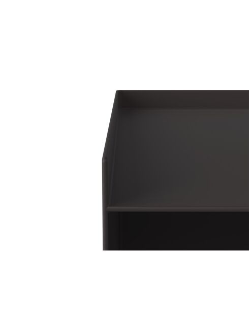 Table de chevet en métal Tullio noire - 39.5 x 39.5 x 51.5 cm