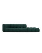 Francesca Modulares gerades Chenille-Sofa für 4 Personen, flaschengrün — 293 x 96 x 70 cm