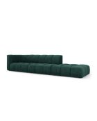 Francesca Modulares gerades Chenille-Sofa für 4 Personen, flaschengrün — 293 x 96 x 70 cm