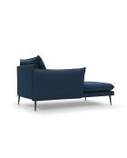 Méridienne gauche en tissu structuré Elio bleue - 107 x 170 x 97 cm