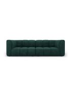 Canapé modulaire en chenille Francesca 3 places vert bouteille - 226 x 96 x 70 cm