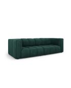 Canapé modulaire en chenille Francesca 3 places vert bouteille - 226 x 96 x 70 cm